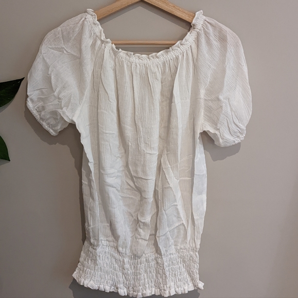 Cream Peasant Blouse - Picture 2 of 3